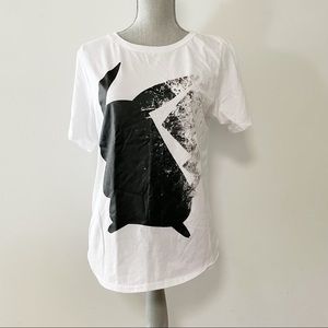 Pokémon t shirt graphic geometric art printed Pikachu shadows white